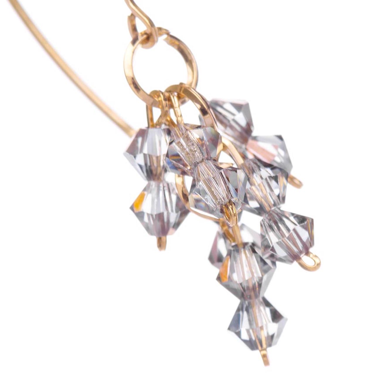 Aretes Violador con Genuine Czech Crystal By Preciosa Aleación con Oro 18k