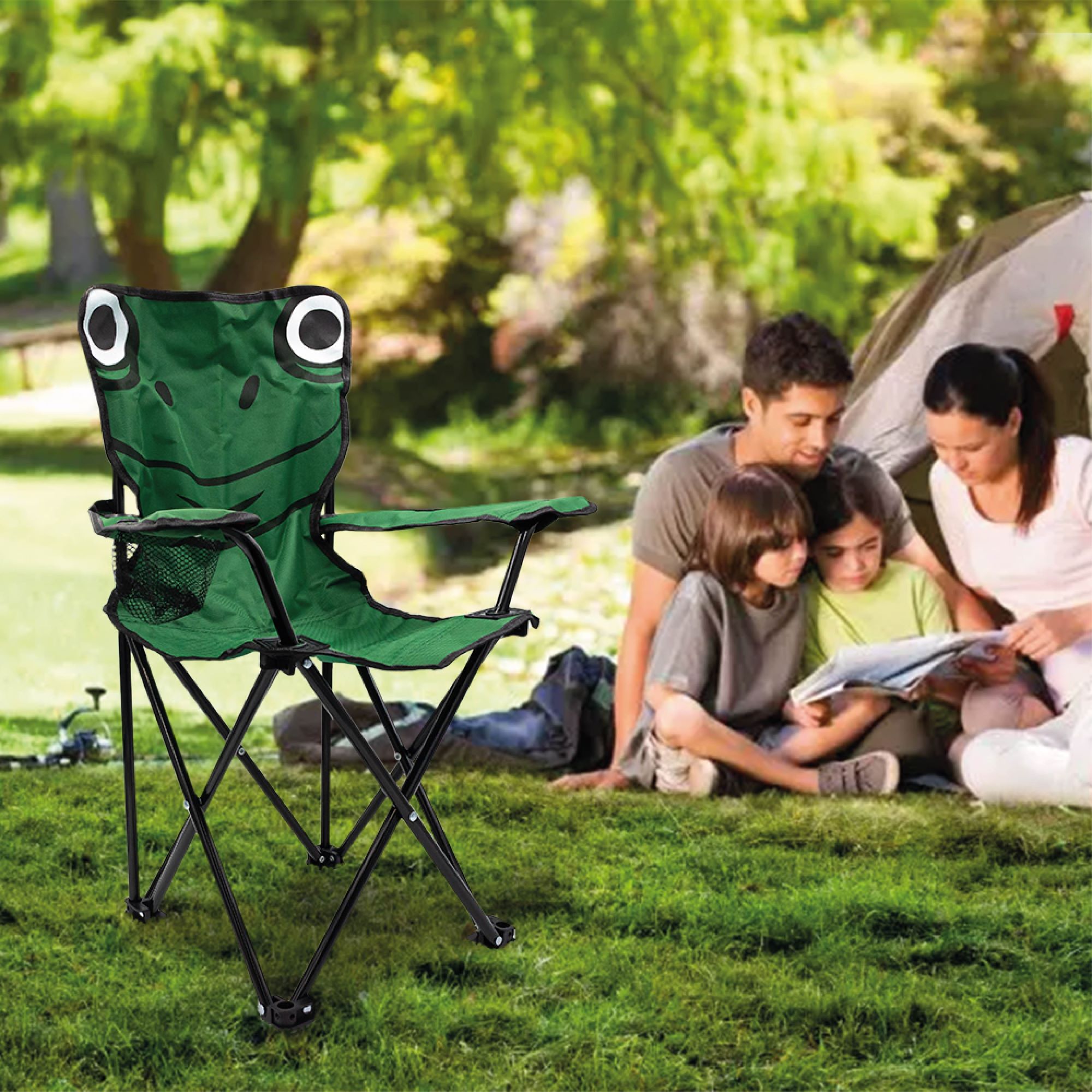 Silla Plegable Para Camping Infantil Rana .