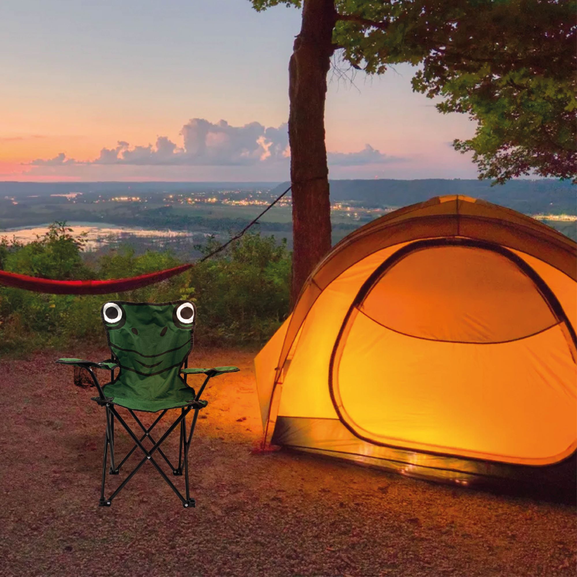 Silla Plegable Para Camping Infantil Rana .
