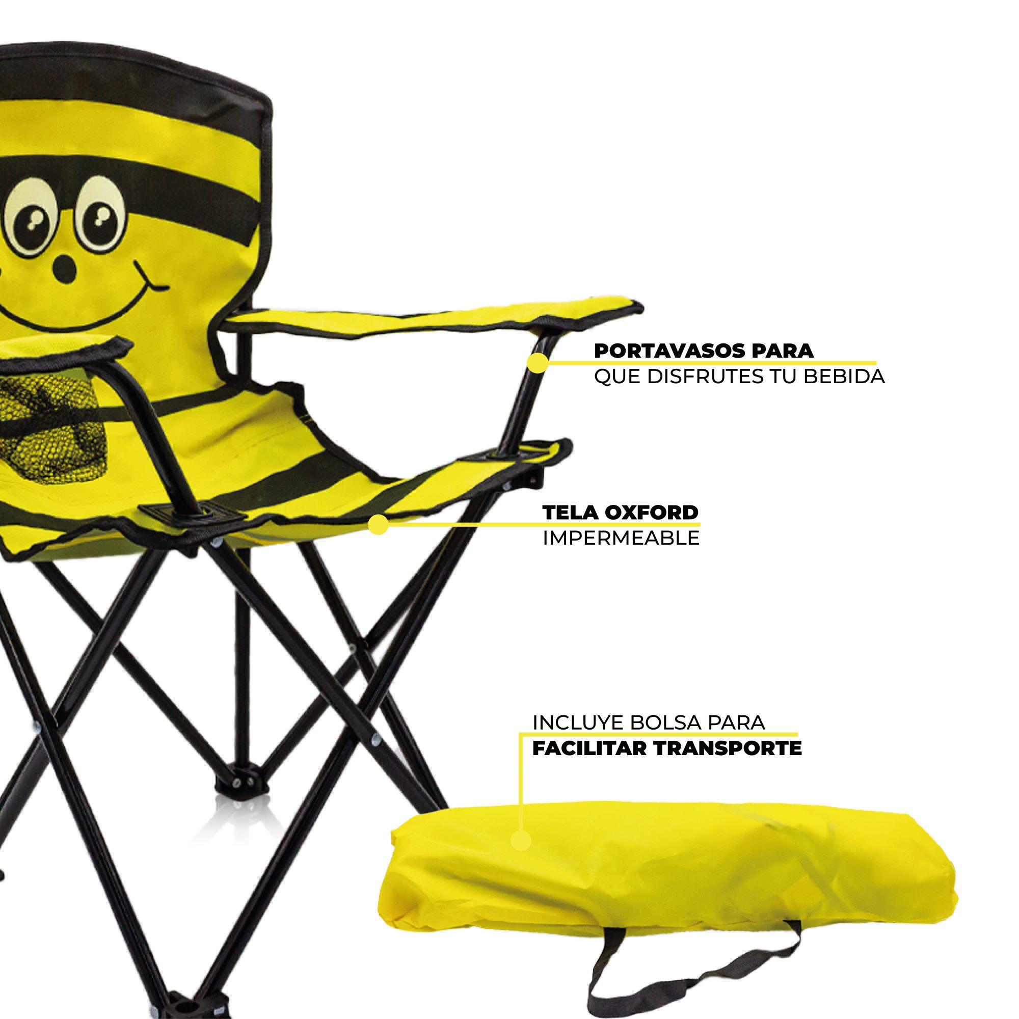 Silla Plegable Para Camping Infantil Abeja