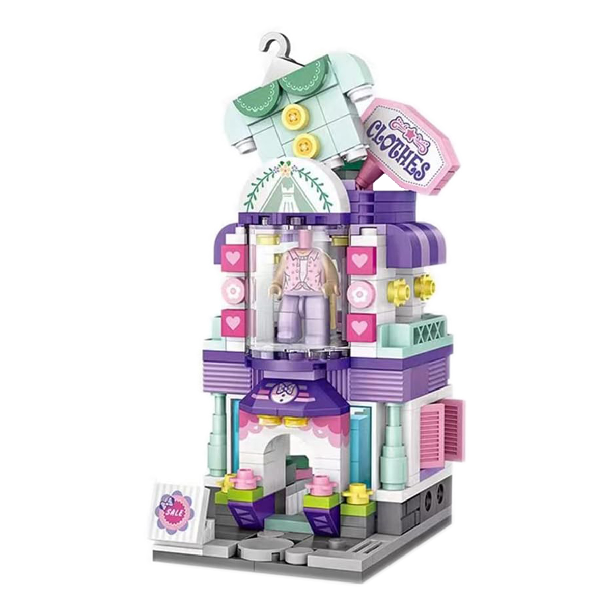 Mini Bloques Construcción Juguete Tienda Ropa Niños Loz