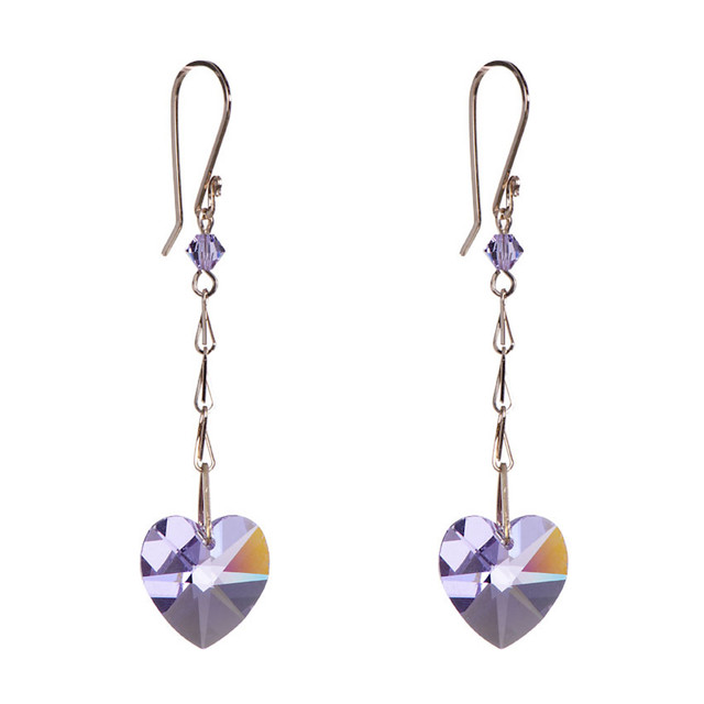 Aretes con Cristal Swarovski en Aleacion con Oro 18k Jands