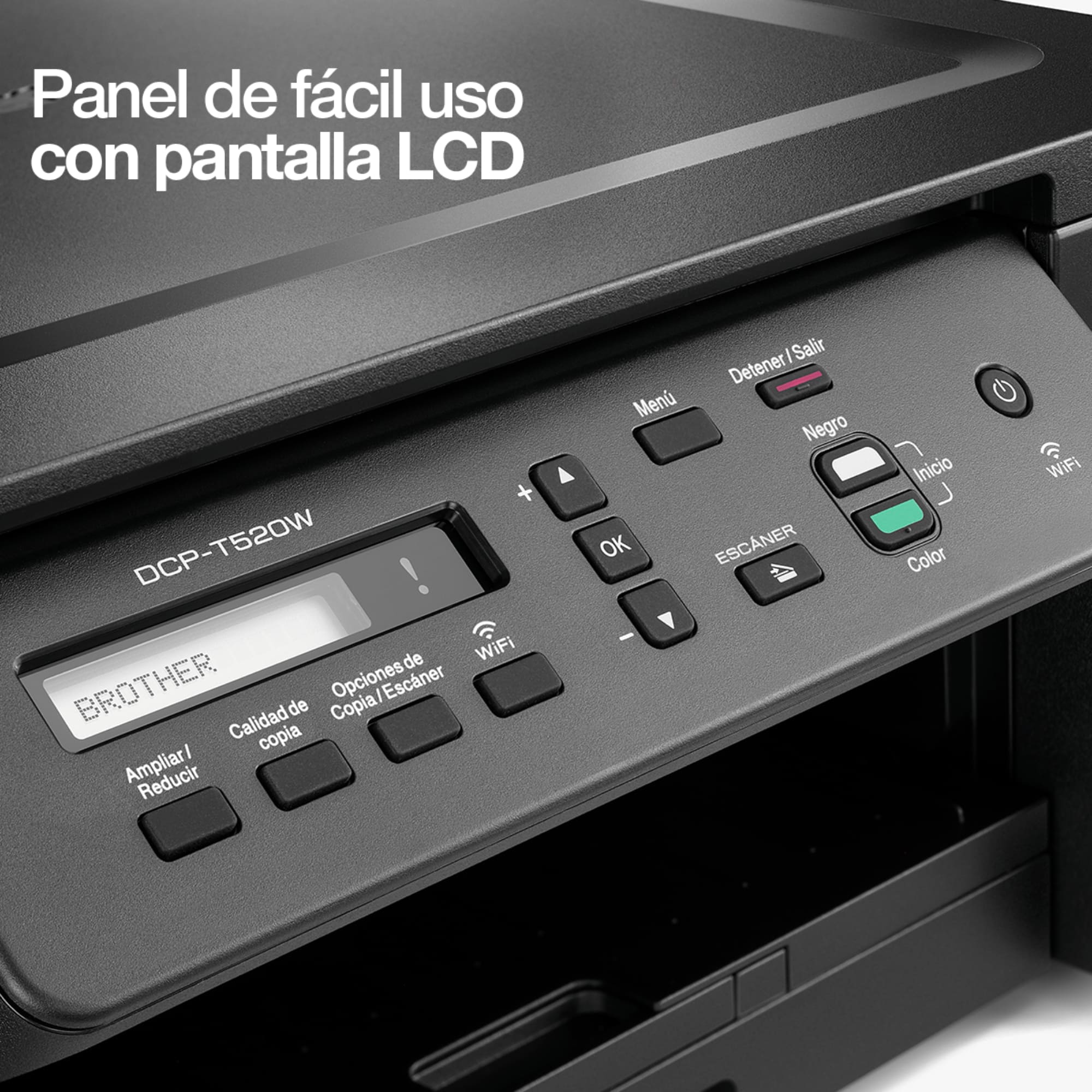 Impresora Multifuncional Brother InkBenefit Tank DCP-T520W con Sistema de Tinta Continua, Color, Cama Carta, Wi-Fi