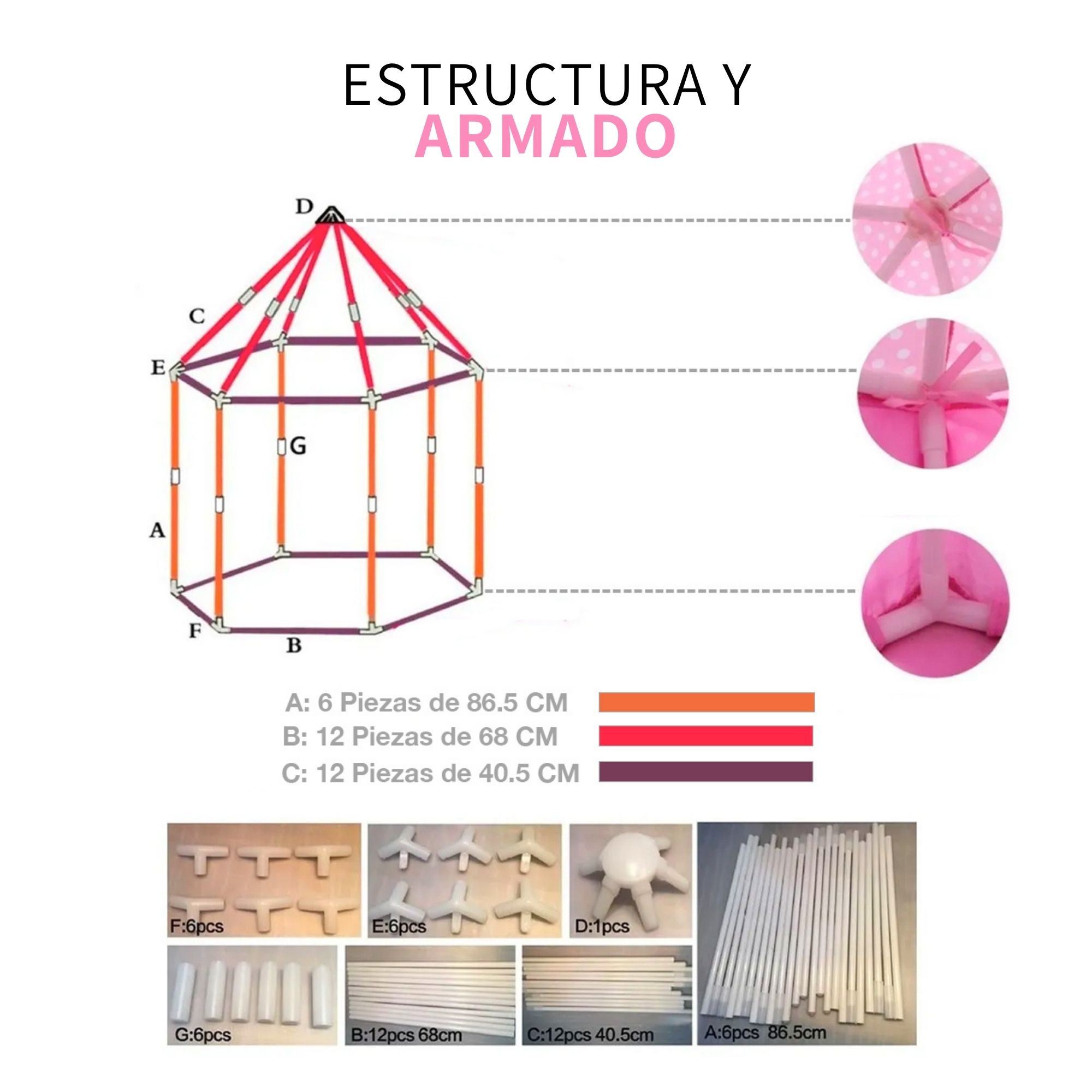 Castillo Princesa Casa Campaña Tienda Facil De Armar