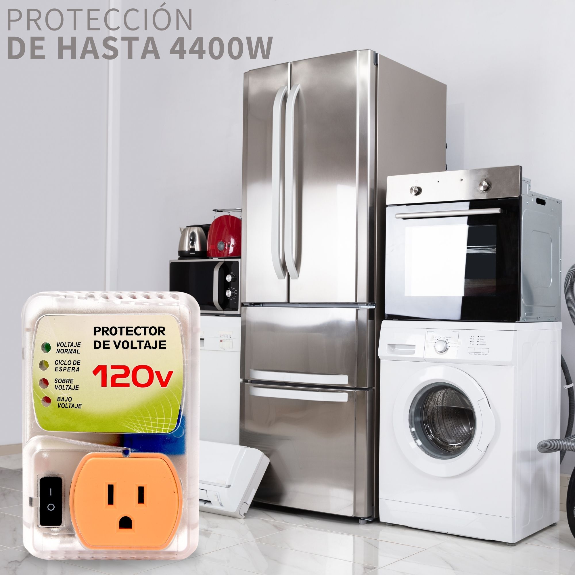 Protector De Voltaje 120v 4400w Supresor Electrodomesticos