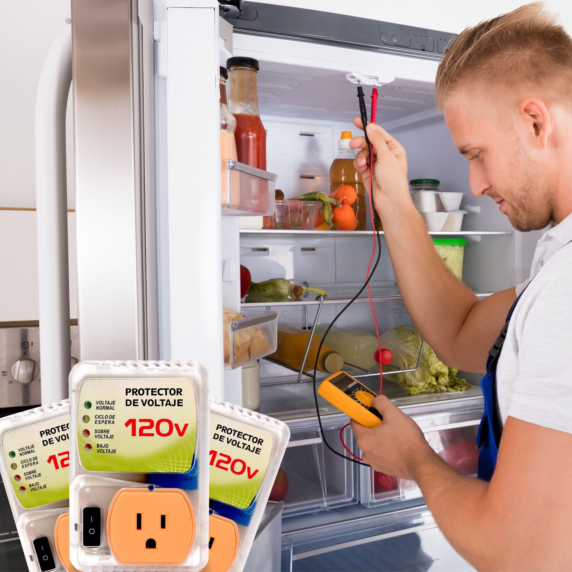 Protector De Voltaje 120v 4400w Supresor Electrodomesticos