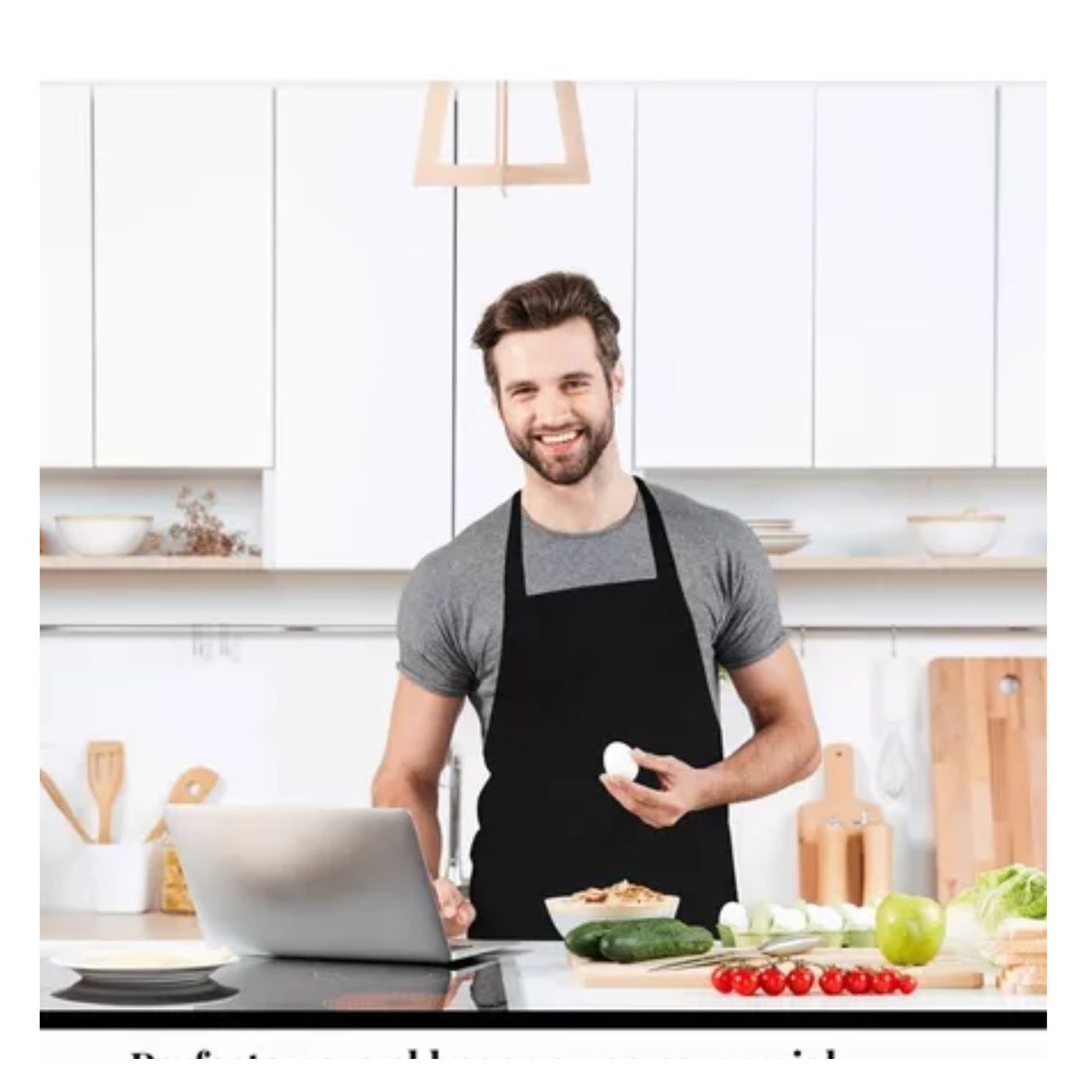 Mandil Delantal Multifuncional Con Bolsillos Unisex 3 Piezas Negro