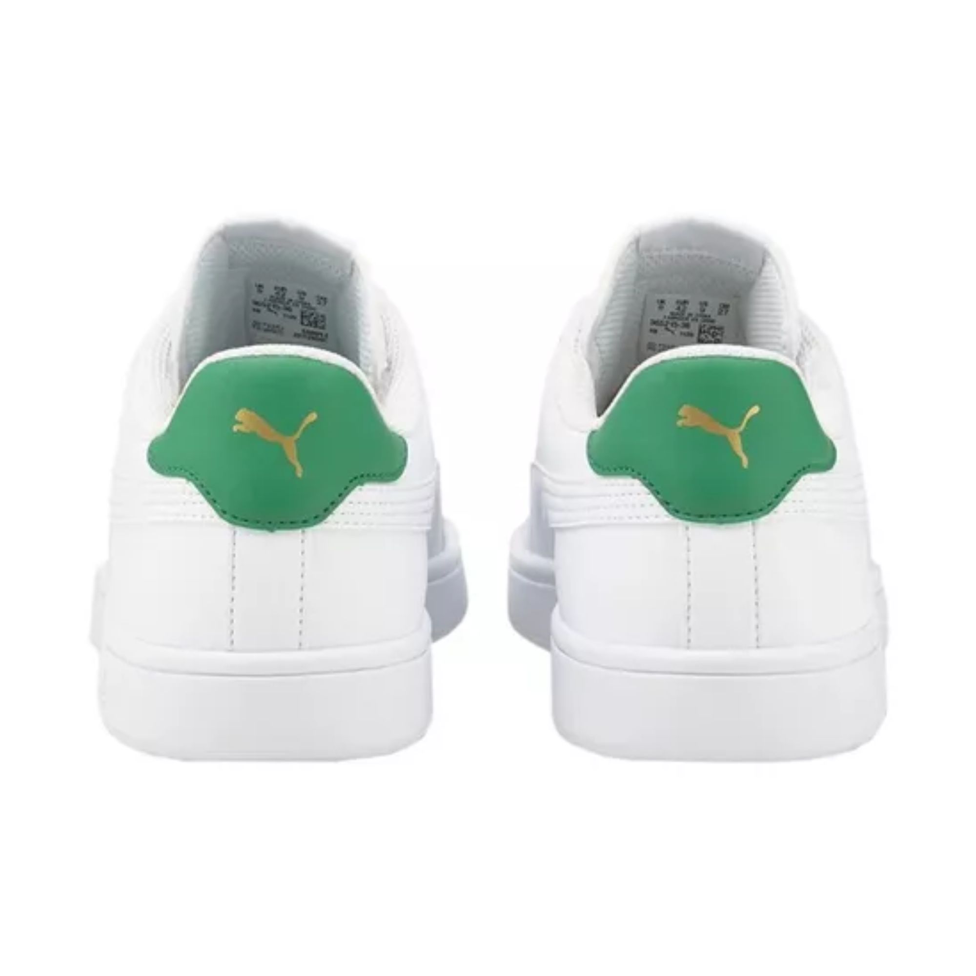 Tenis Puma Smash V2 L Blanco con Verde Dorado Hombre Originales 36521536