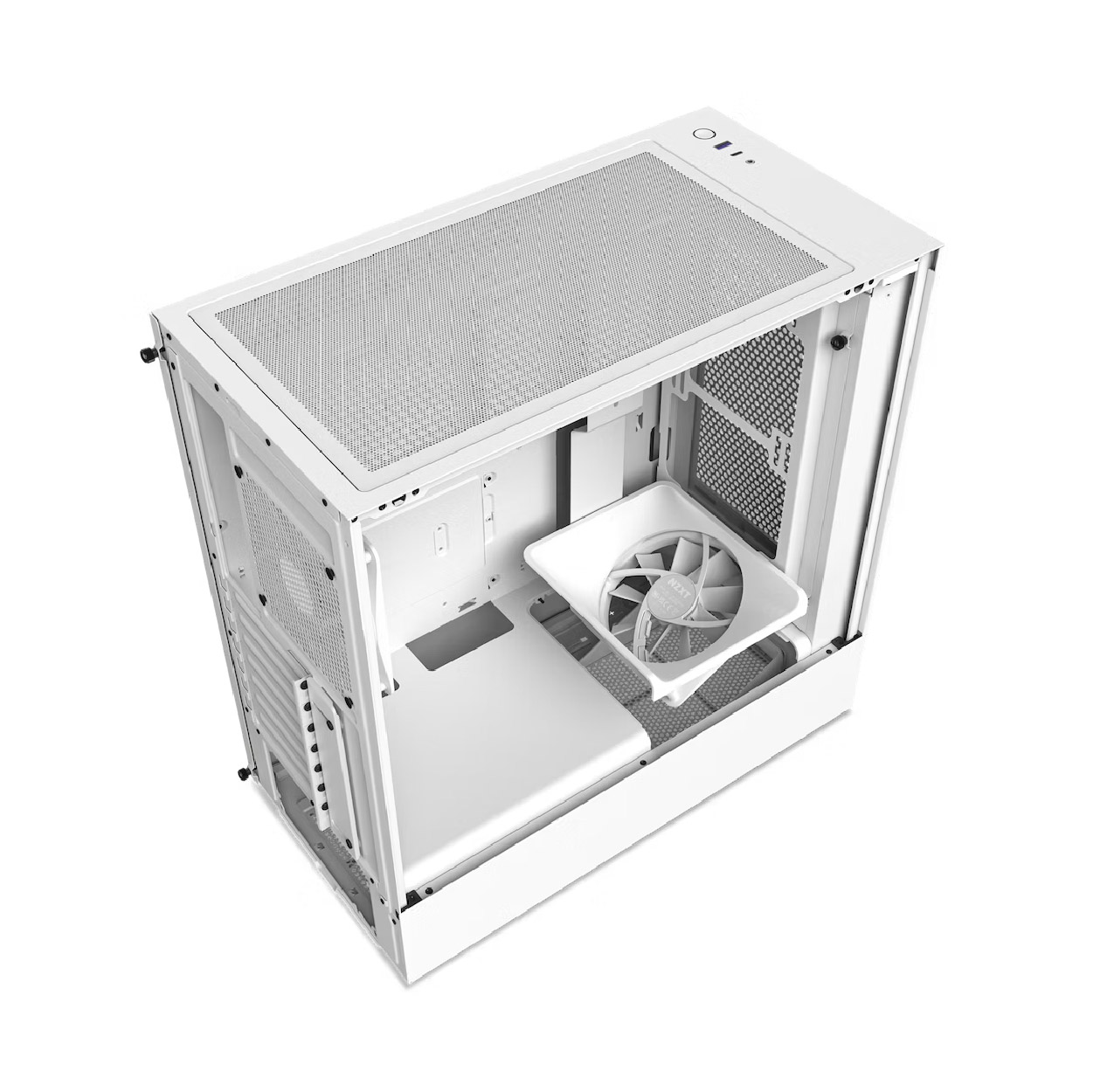 Gabinete NZXT H5 Flow Mid-Tower Compact White MINI-ITX/MICROATX/ATX 2V S/F120Q WH CC-H51FW-01