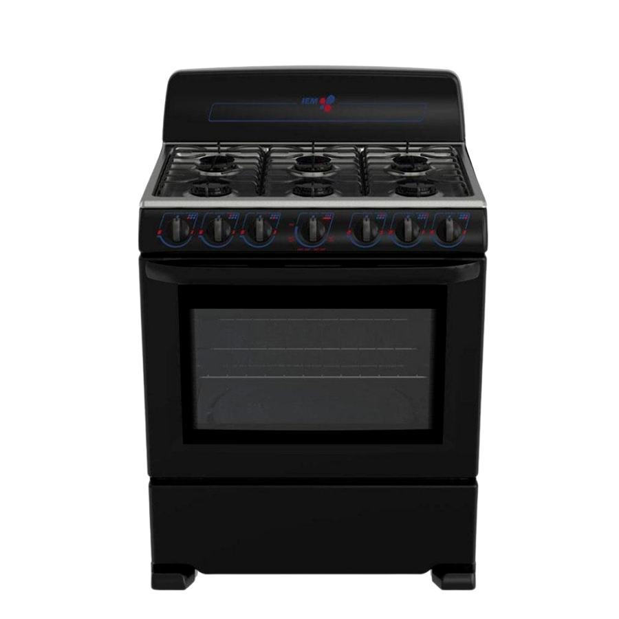 Estufa de Piso 30" IEM 6 Quemadores Negro