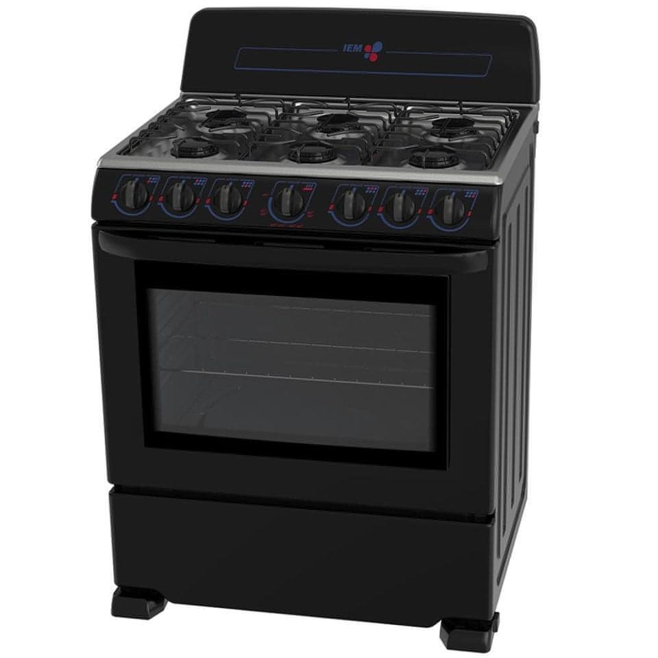 Estufa de Piso 30" IEM 6 Quemadores Negro