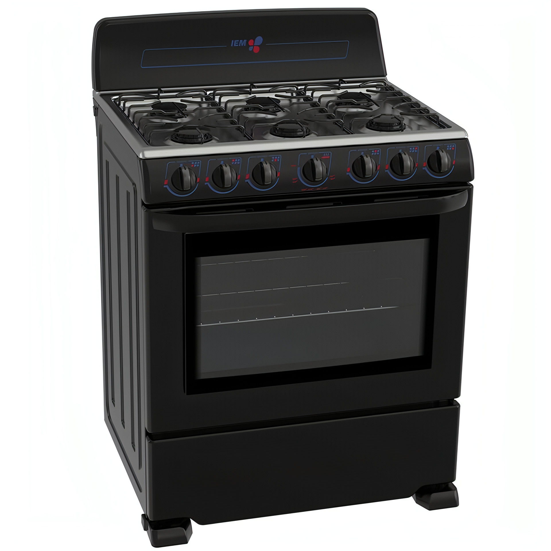 Estufa de Piso 30" IEM 6 Quemadores Negro