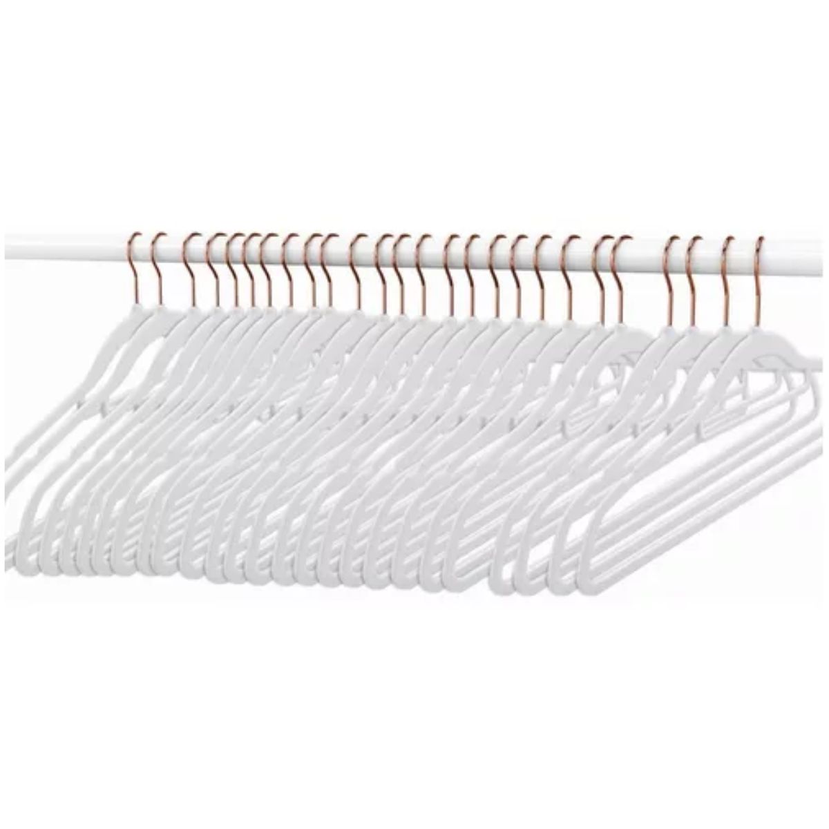 Ganchos De Ropa Set 40pzs Perchas Terciopelo Antideslizantes Blanco