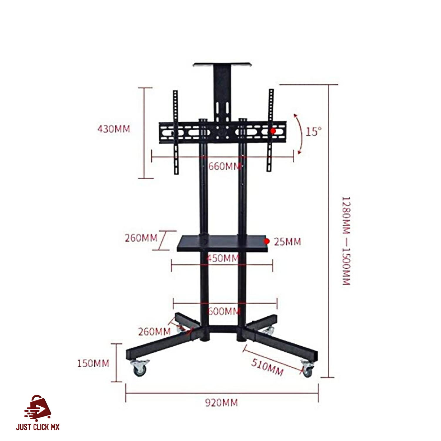 Soporte de Piso Movible para TV de 32 a 70 Pulgadas