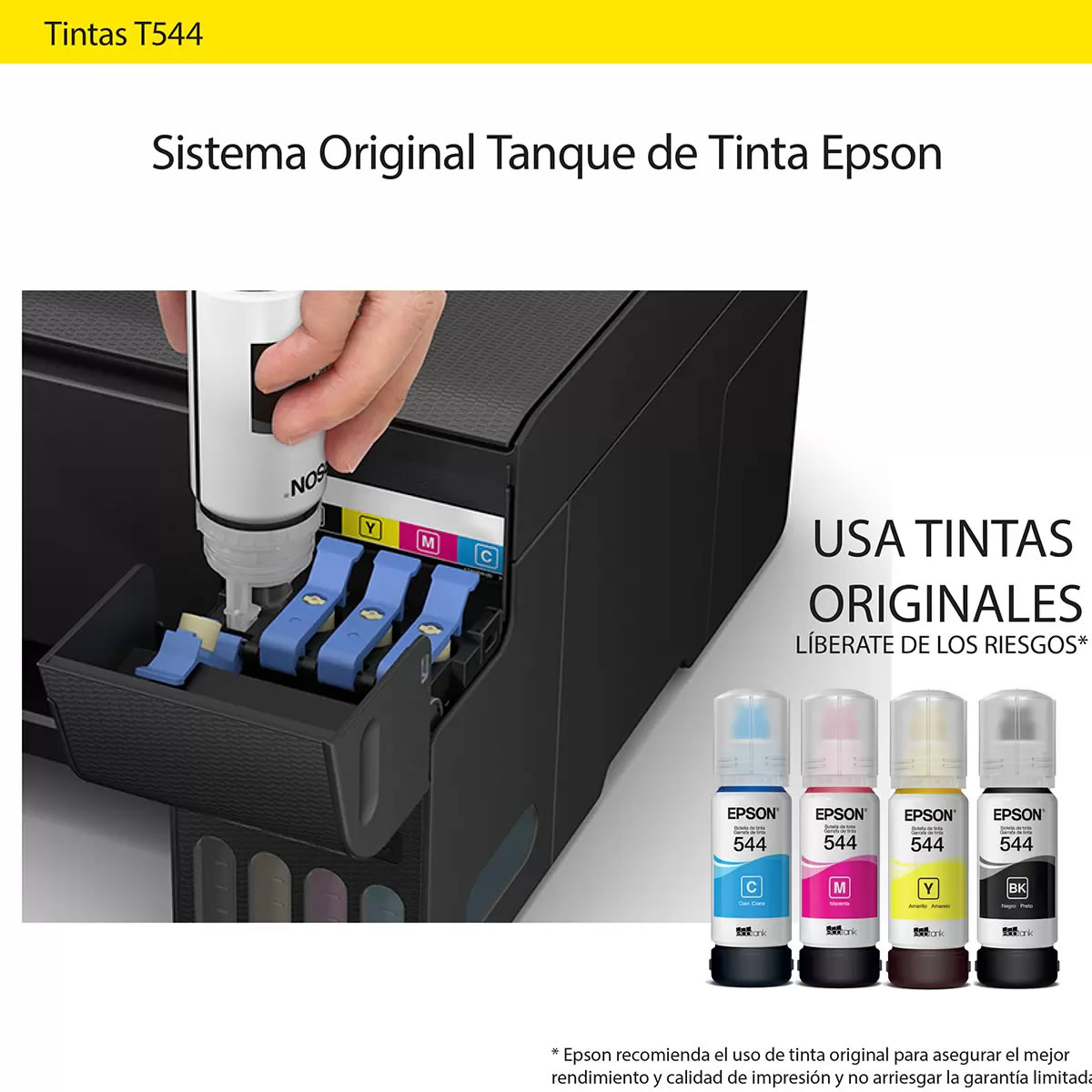 Set De 3 Botellas De Tintas Epson Ecofit 544 CST
