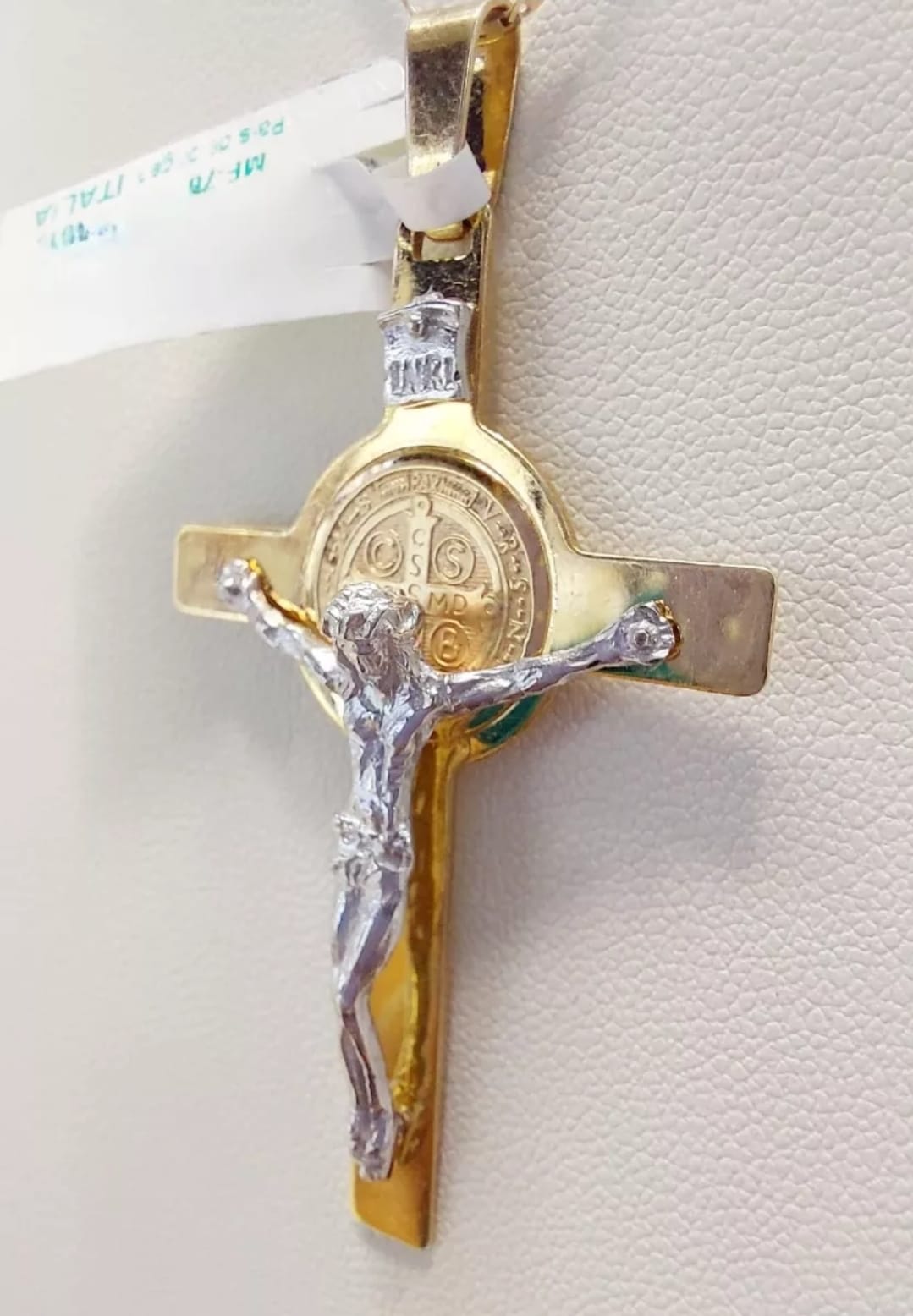 Kit Cadena Dije + Crucifijo San Benito Oros 10 K. + Obsequio