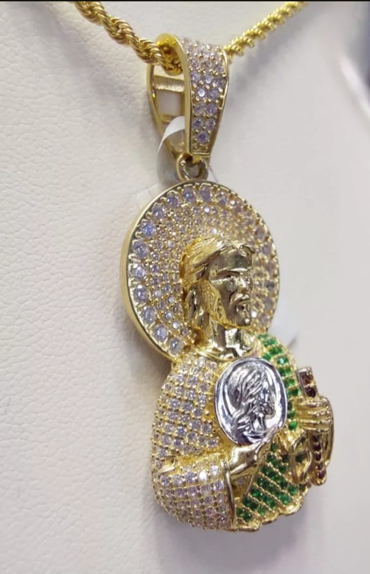 Kit Cadena + Dije San Judas Tadeo Oro 10 K. + Obsequio