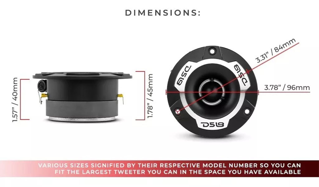 Tweeters Bala Ds18 Pro-twx1 3.78 Pulgadas Open Show 240w Max