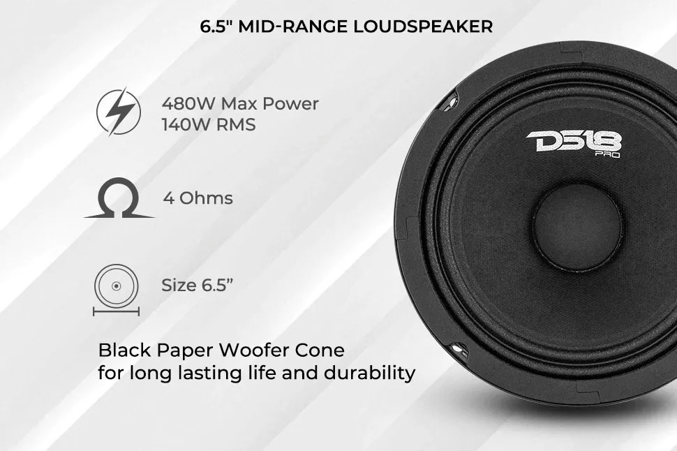 Par De Medios Rango Open Show Ds18 Pro-gm6 480 Watts 6.5