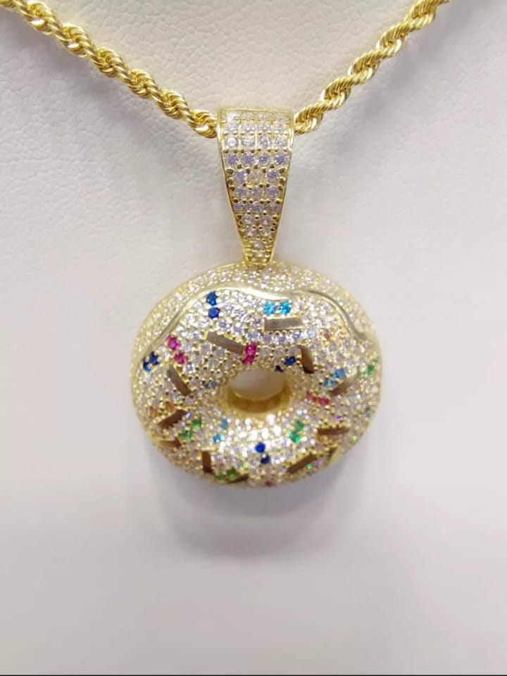 Kit Cadena + Dije Rosquilla Oro 10 K. + Obsequio