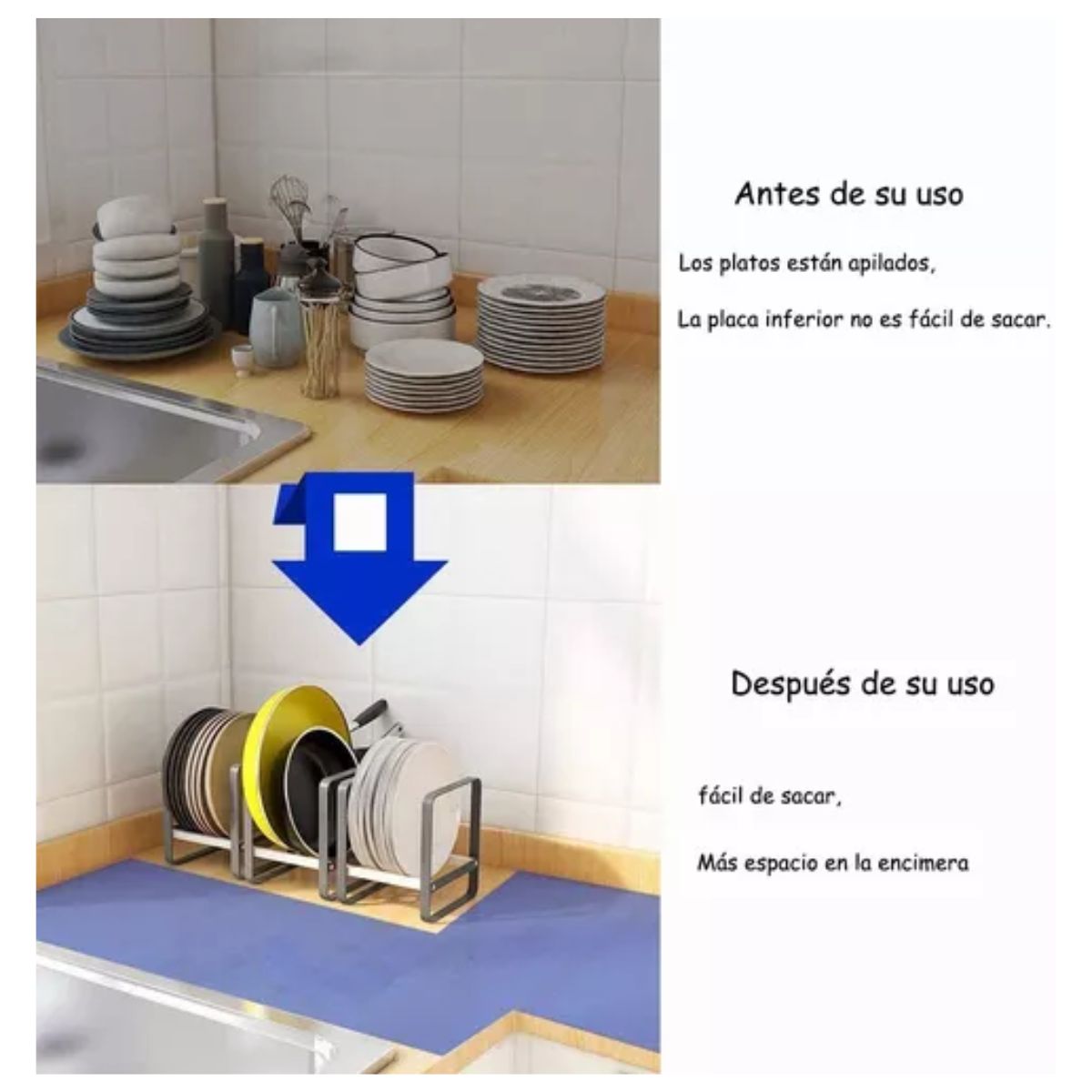 1pc Soporte Para Multiusos De Cocina, Organizador De Platos 