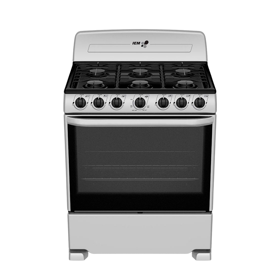 Estufa De Piso 30" IEM 6 Quemadores Plateada