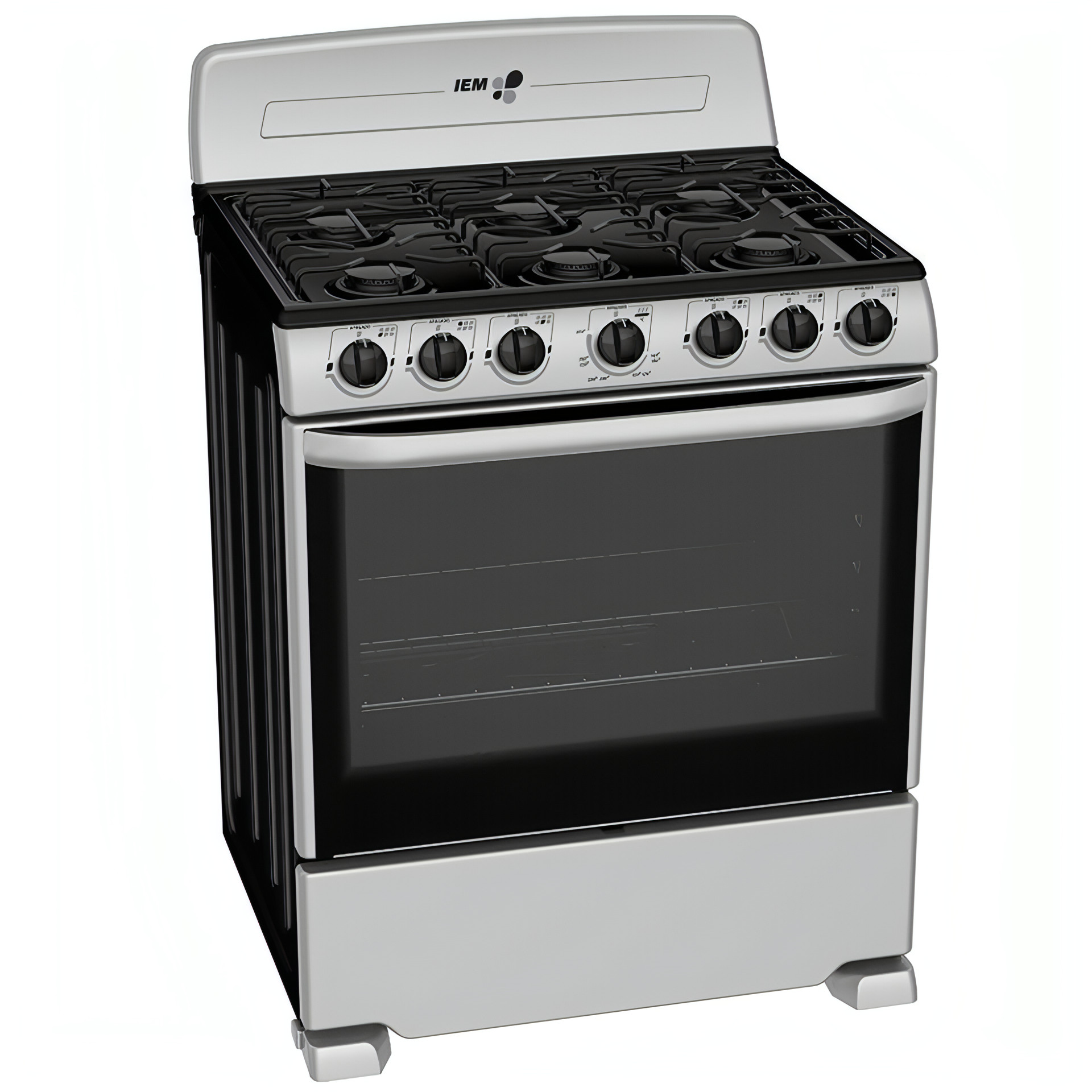 Estufa De Piso 30" IEM 6 Quemadores Plateada