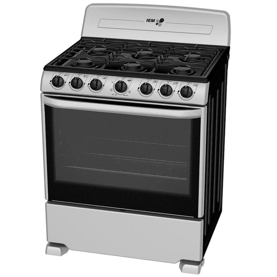 Estufa De Piso 30" IEM 6 Quemadores Plateada