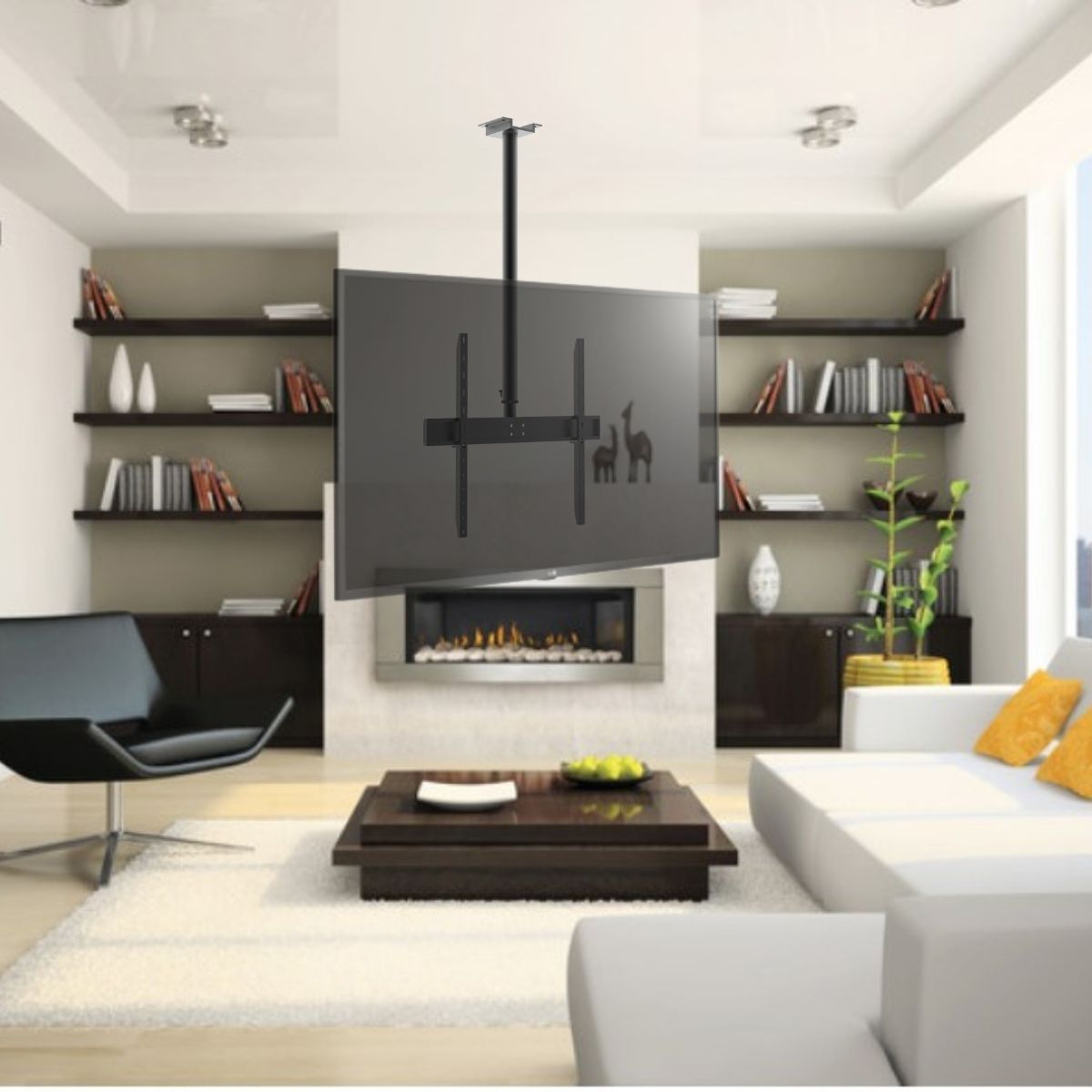 Soporte Para Tv A Techo Aries Sky 1000 De 65 A 90 Pulgadas.