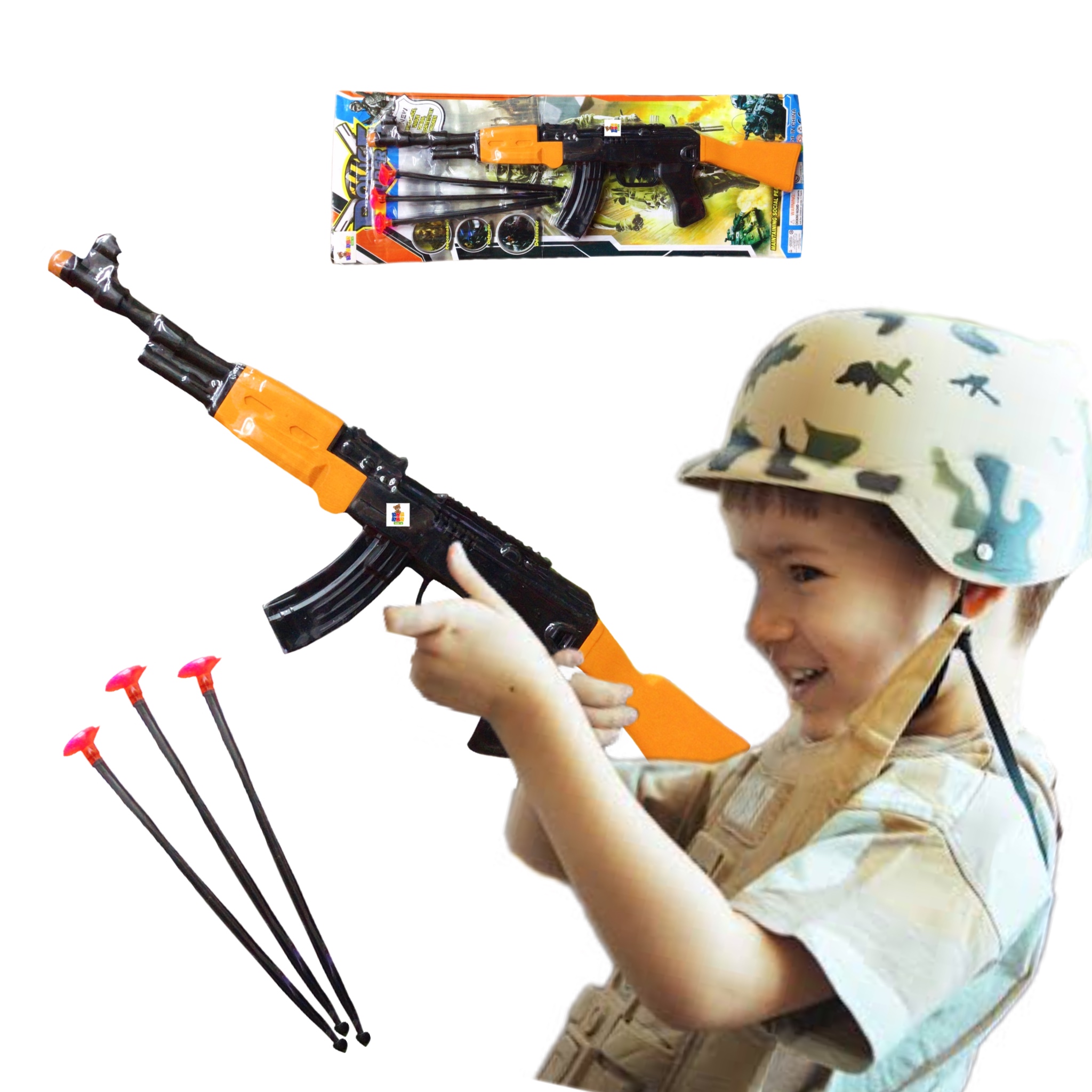 3 Metralleta Lanza Dardo De Juguete Niños Económico