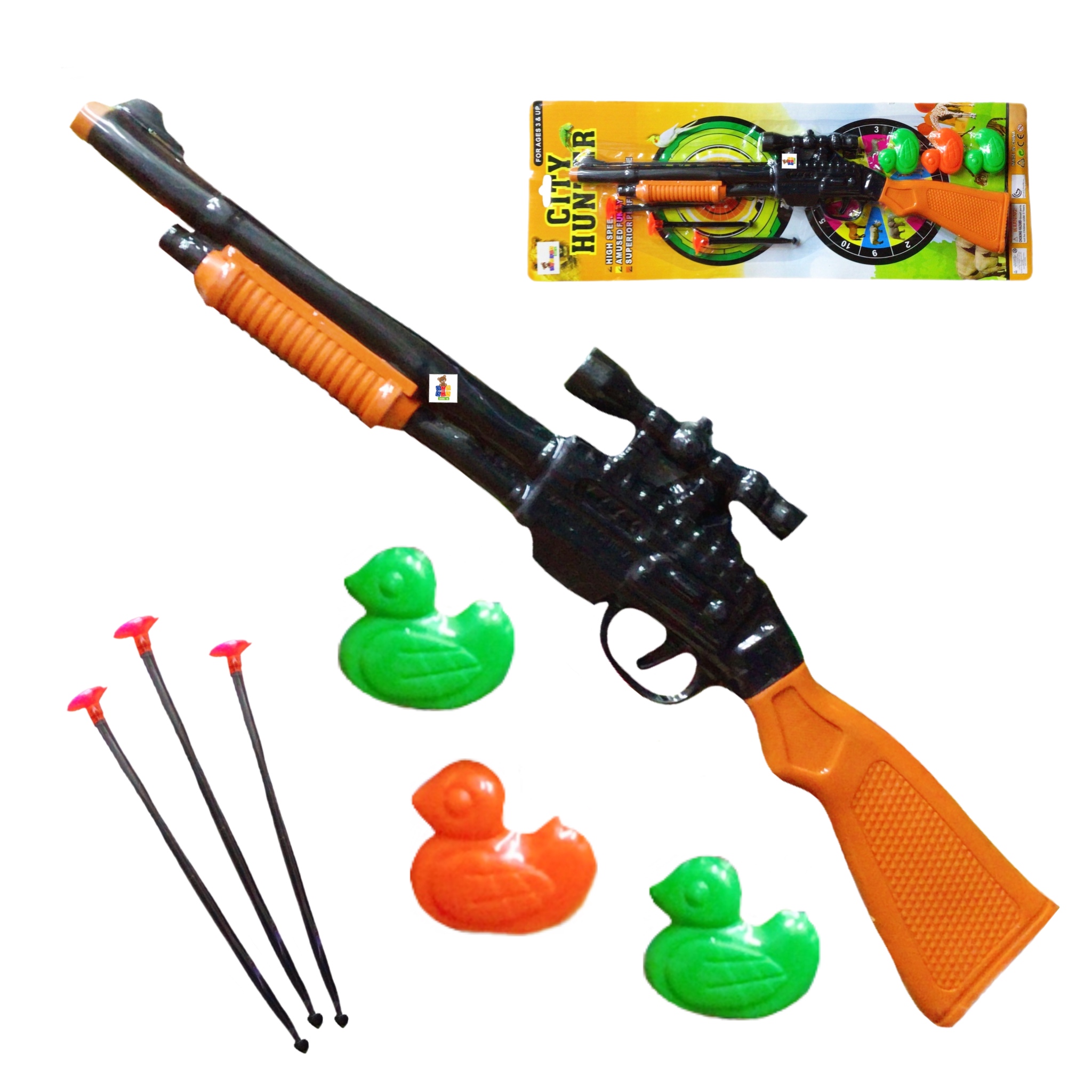 3 Rifle Lanza Dardo De Juguete Niños Económico