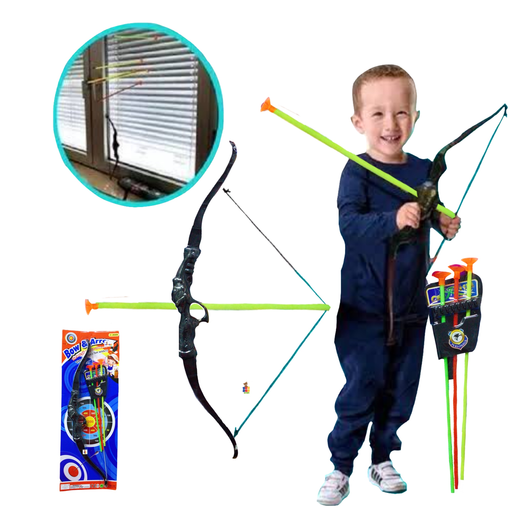 3 Arco Con Flecha De Juguete Niños Económico