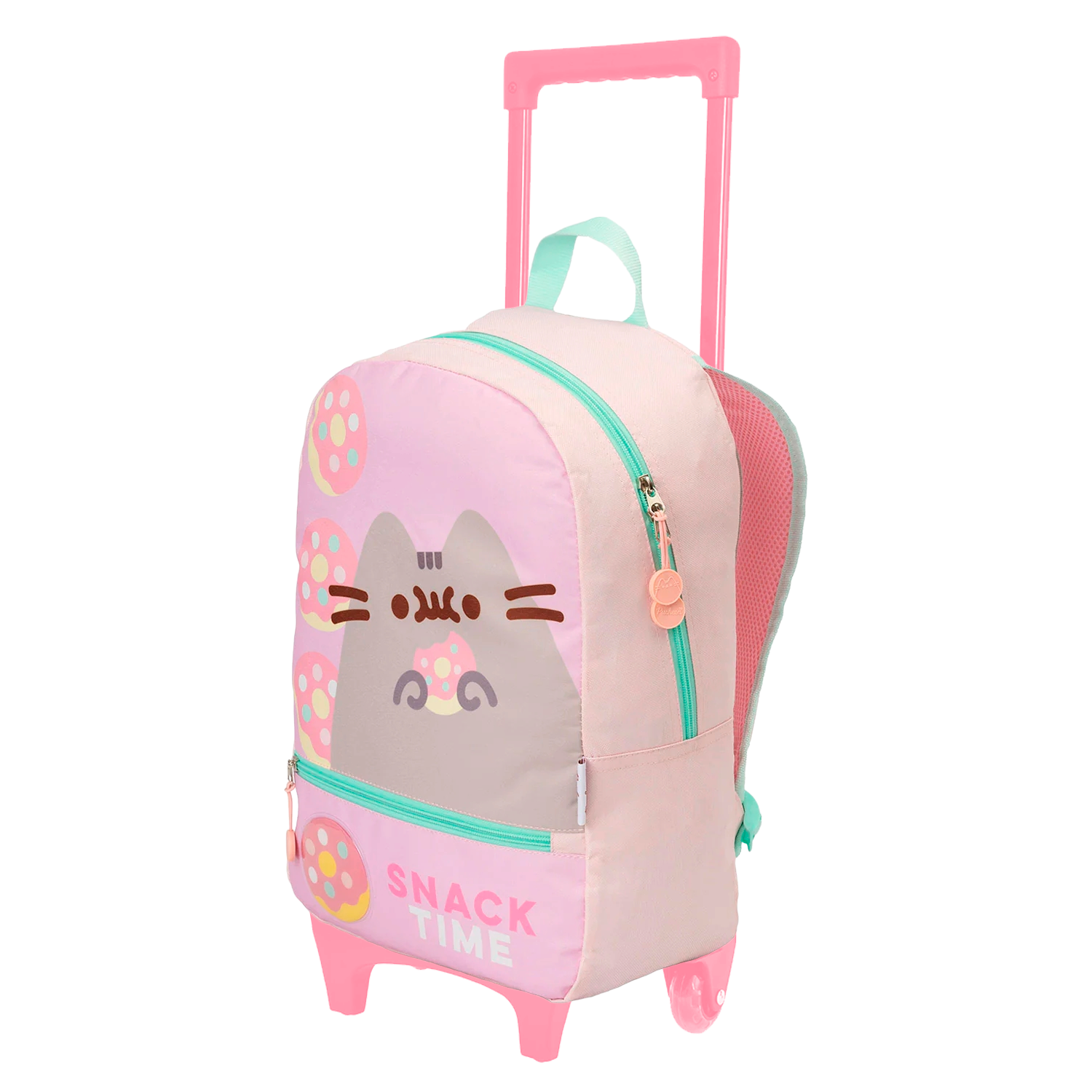 Mochila De Carrito Gato Pusheen The Cat Snack Time Donas Con Ruedas Carro Rosa