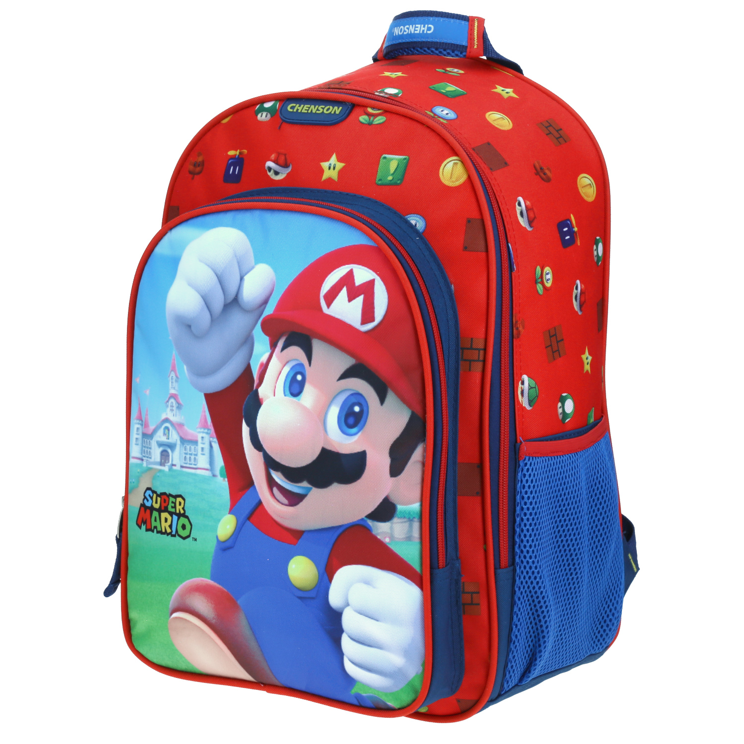 Mochila Escolar Grande Chenson Primaria Mario Bros Castillo MB65710-9