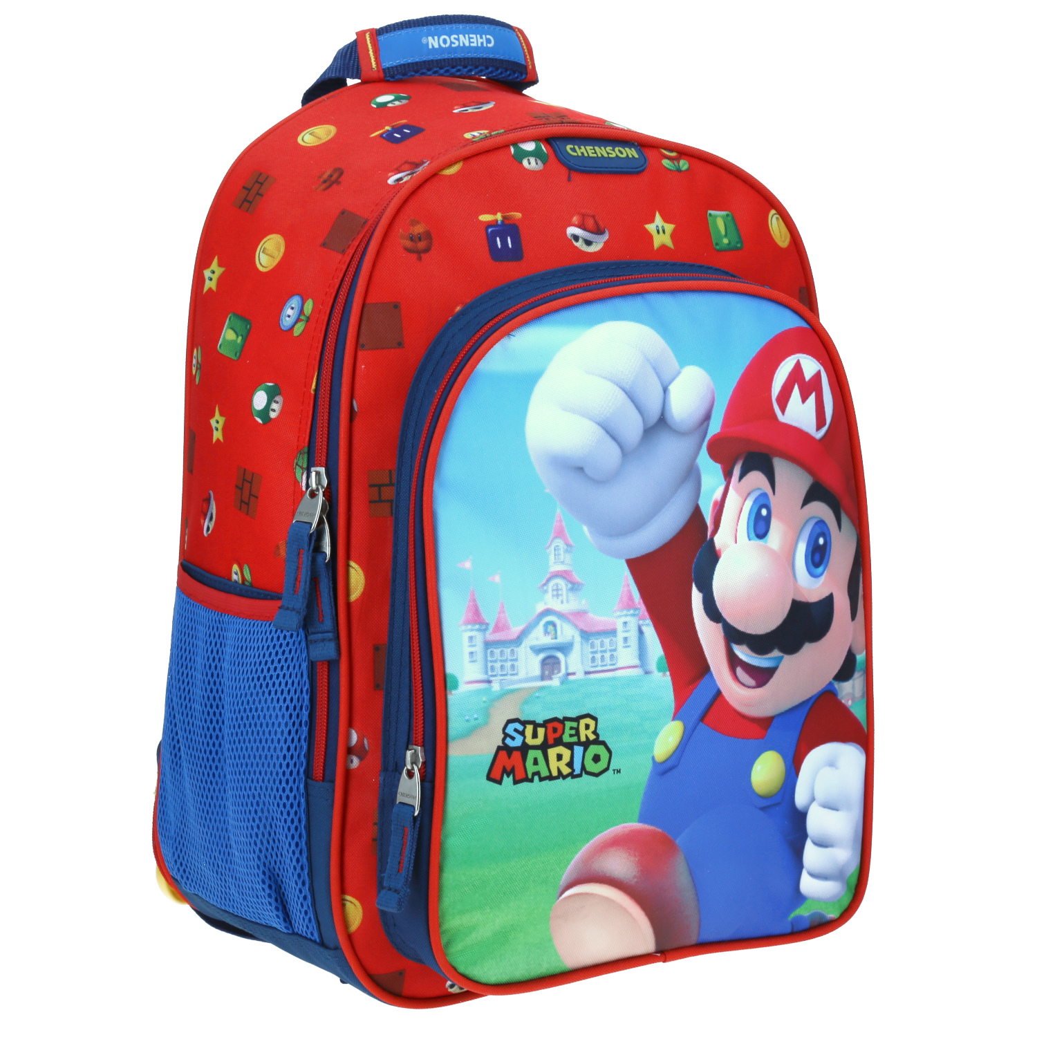Mochila Escolar Grande Chenson Primaria Mario Bros Castillo MB65710-9