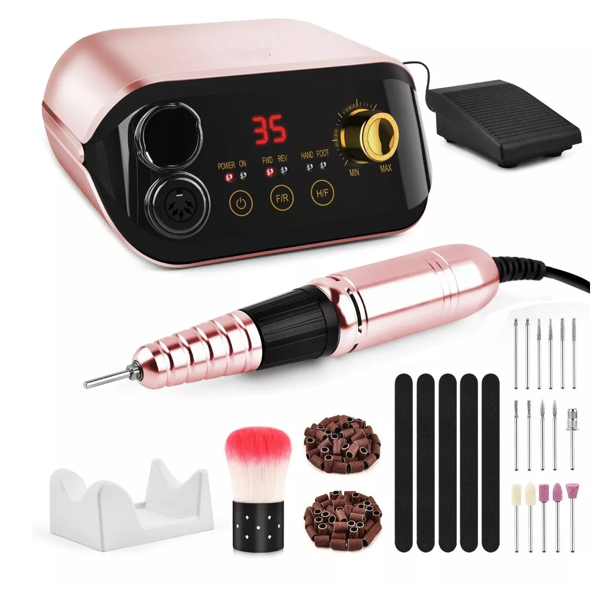 Pulidor Esmeril Drill Para Uñas Profesional C/pedal 35000rpm