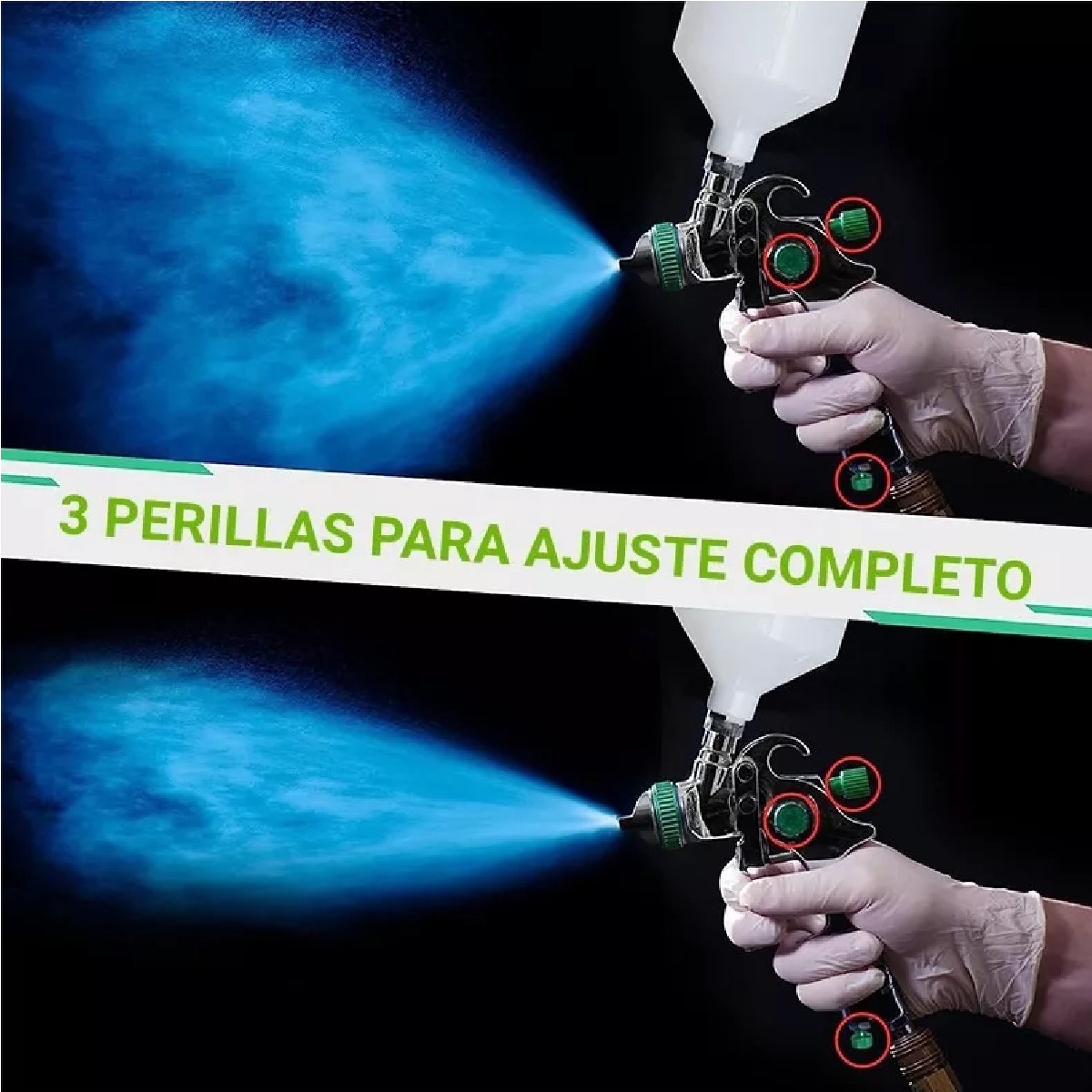 Pistola Gravedad Pintura Automotriz De 600ml 1,4/1,7/2,0 Mm