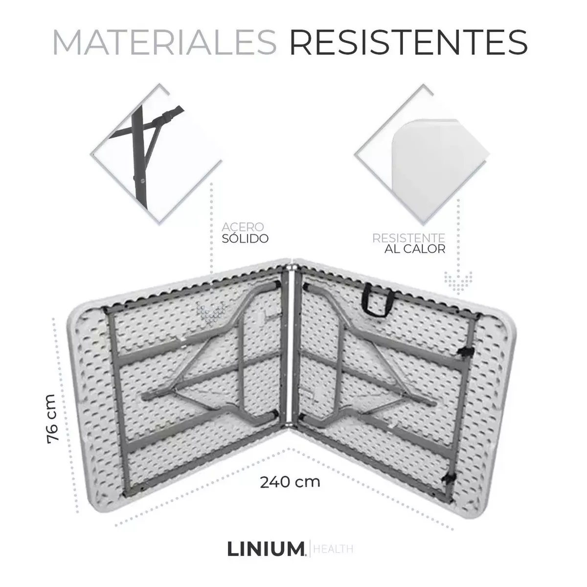 Mesa Plegable Tipo Portafolio Linium 2.40 Metros