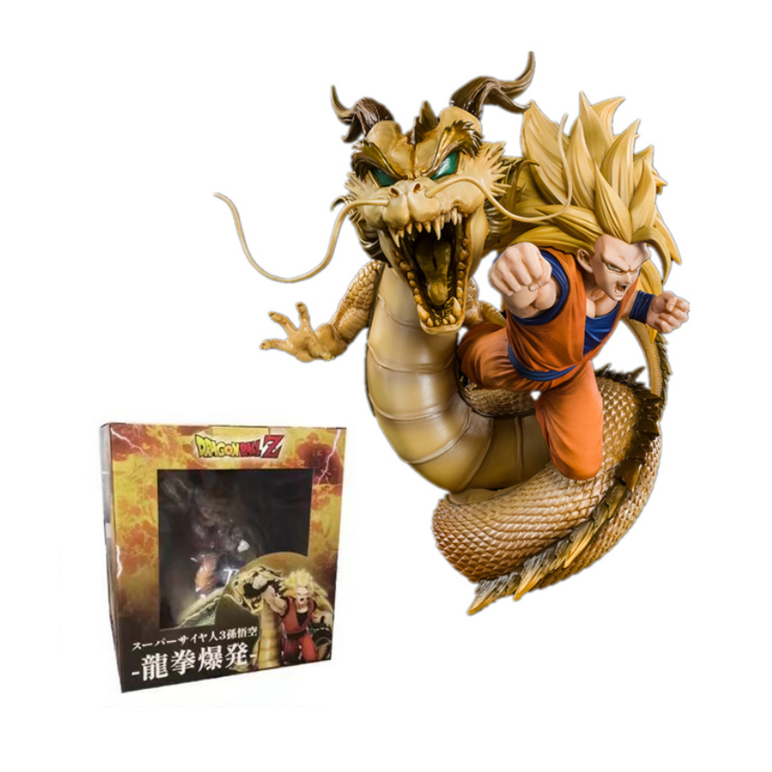 Juguete Muñeco Figura Goku Ssj3 Golpe Dragon Saiyajin Dragon Ball Z Con Caja