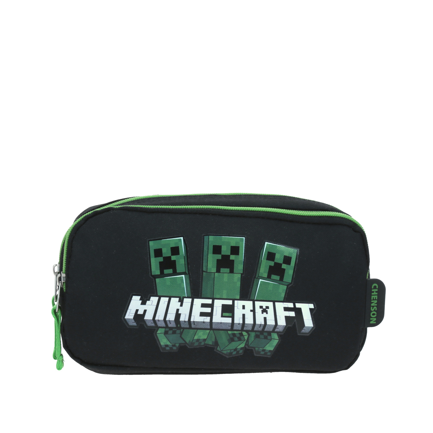 Lapicera Doble Cierre Escolar Chenson Minecraft Creeper MC65599-3 Coleccion Cripsa