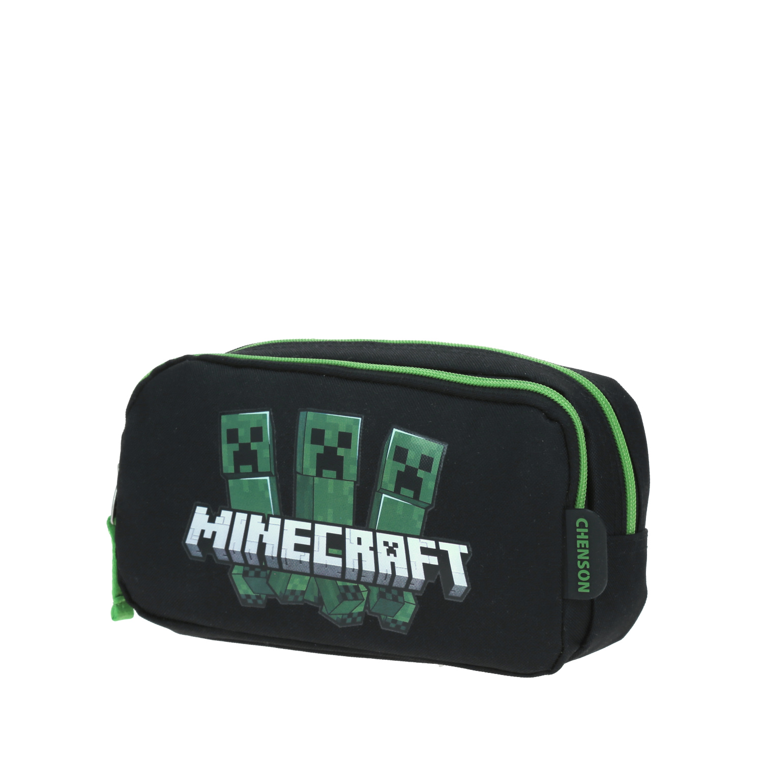 Lapicera Doble Cierre Escolar Chenson Minecraft Creeper MC65599-3 Coleccion Cripsa