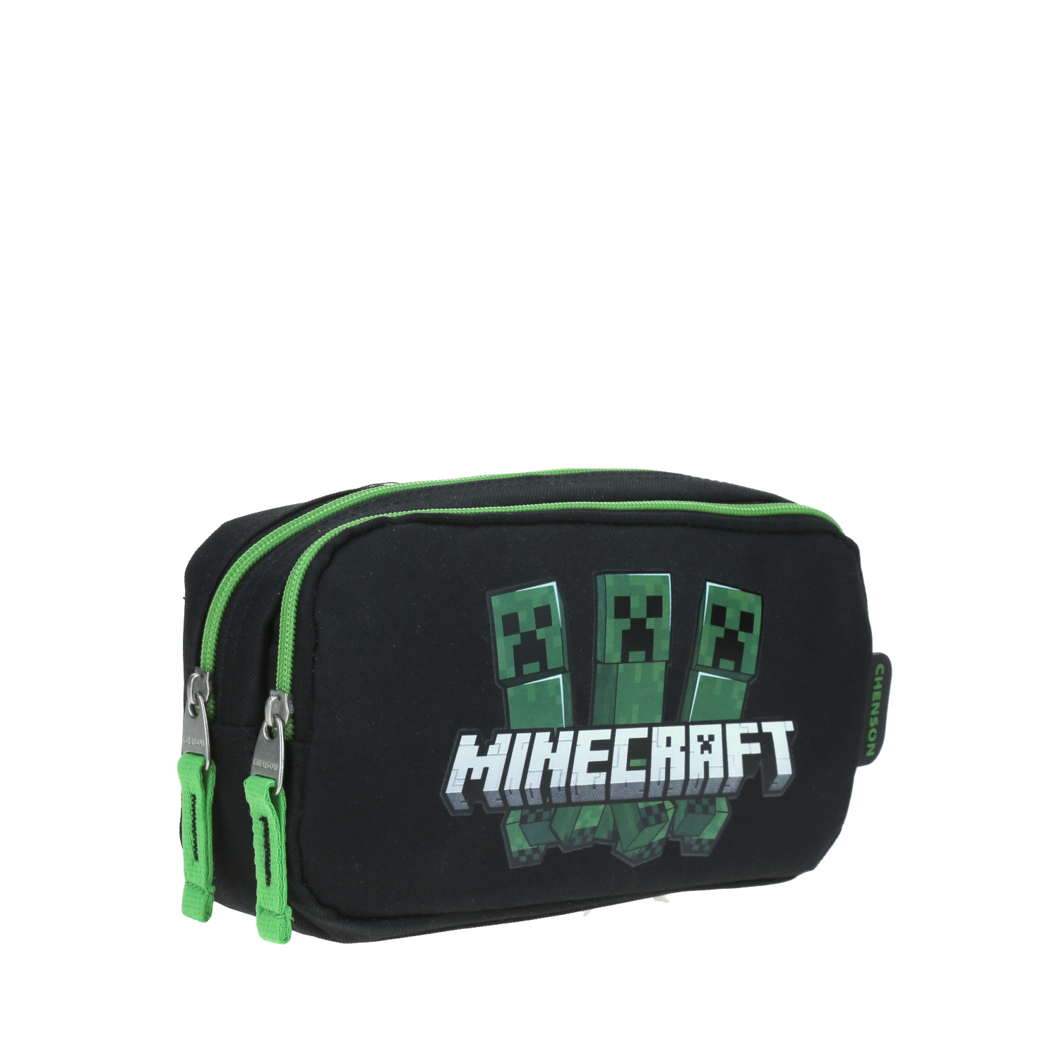 Lapicera Doble Cierre Escolar Chenson Minecraft Creeper MC65599-3 Coleccion Cripsa