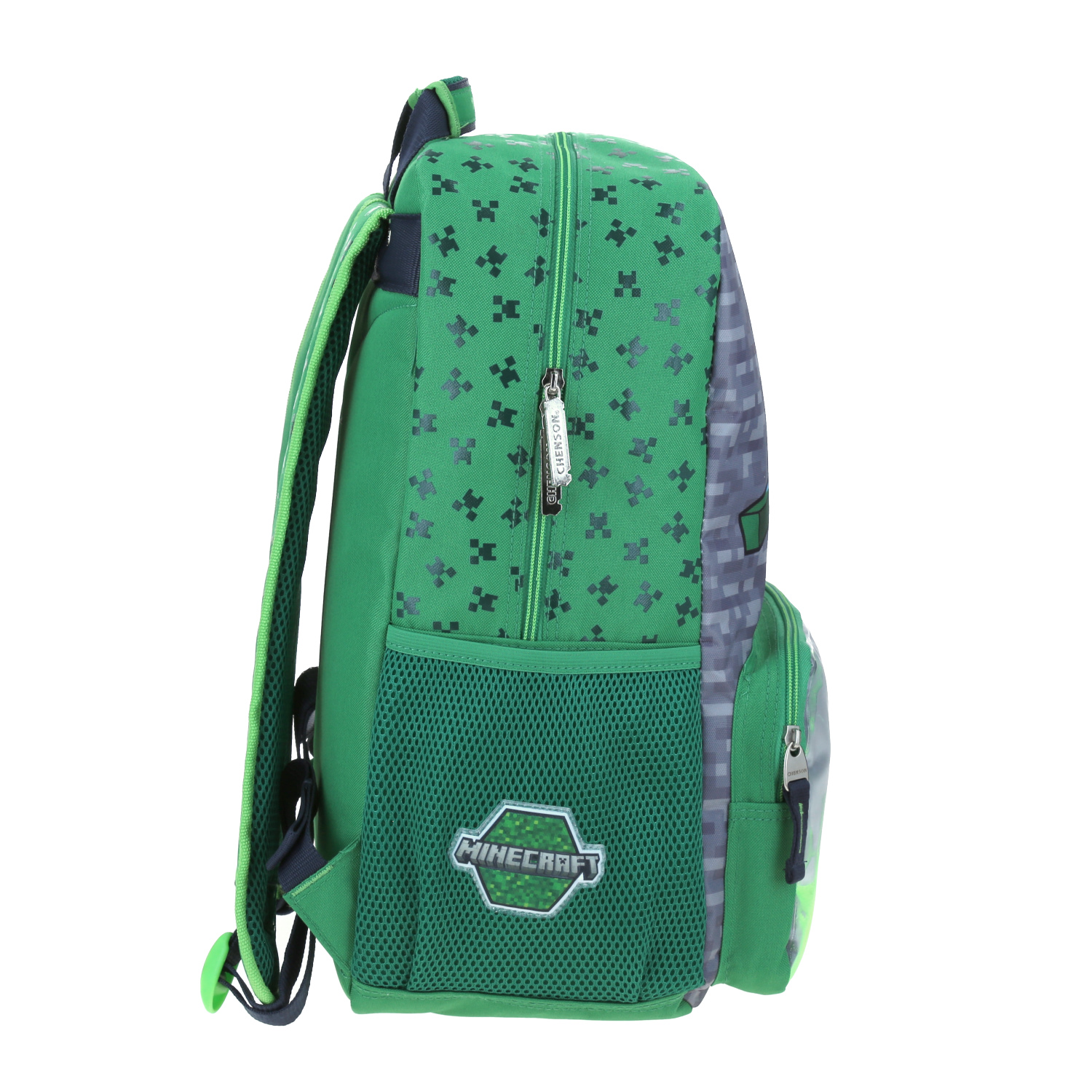 Mochila Escolar Grande Chenson Primaria Minecraft Slime MC65628-G Zeep