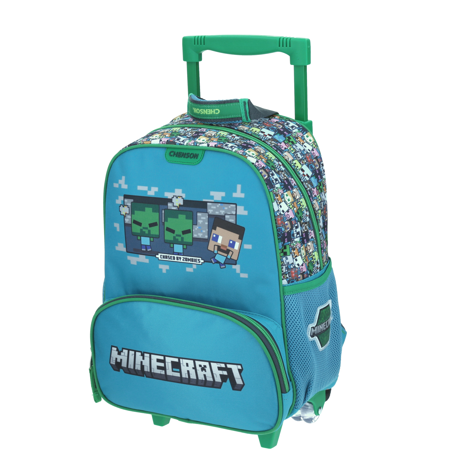 Mochila Con Ruedas Chica Chenson Preescolar Kinder Minecraft Zombie MC65687-9 coleccion GRAVIOLA