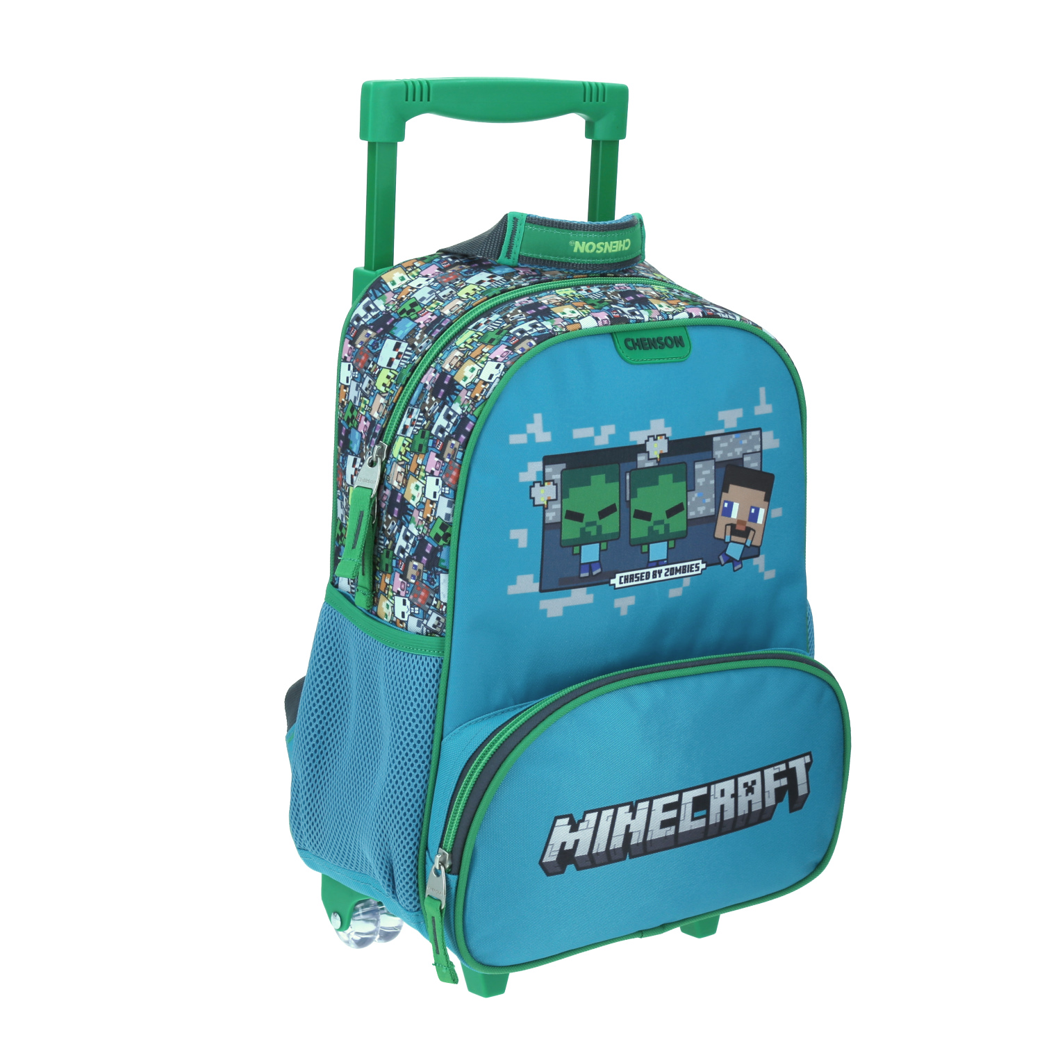 Mochila Con Ruedas Chica Chenson Preescolar Kinder Minecraft Zombie MC65687-9 coleccion GRAVIOLA