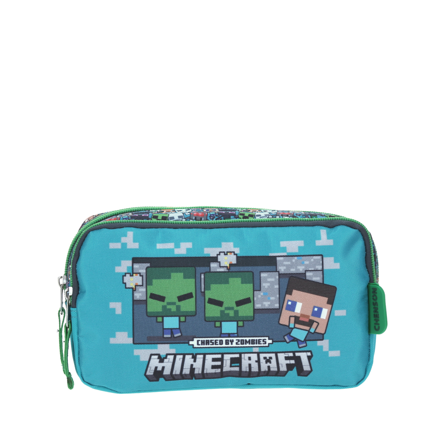 Lapicera Doble Cierre Escolar Chenson Minecraft Graviola Zombie MC65608-9