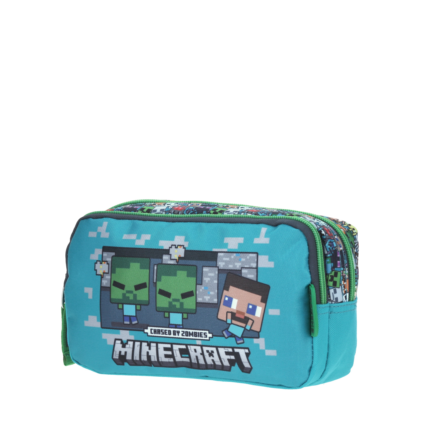 Lapicera Doble Cierre Escolar Chenson Minecraft Graviola Zombie MC65608-9