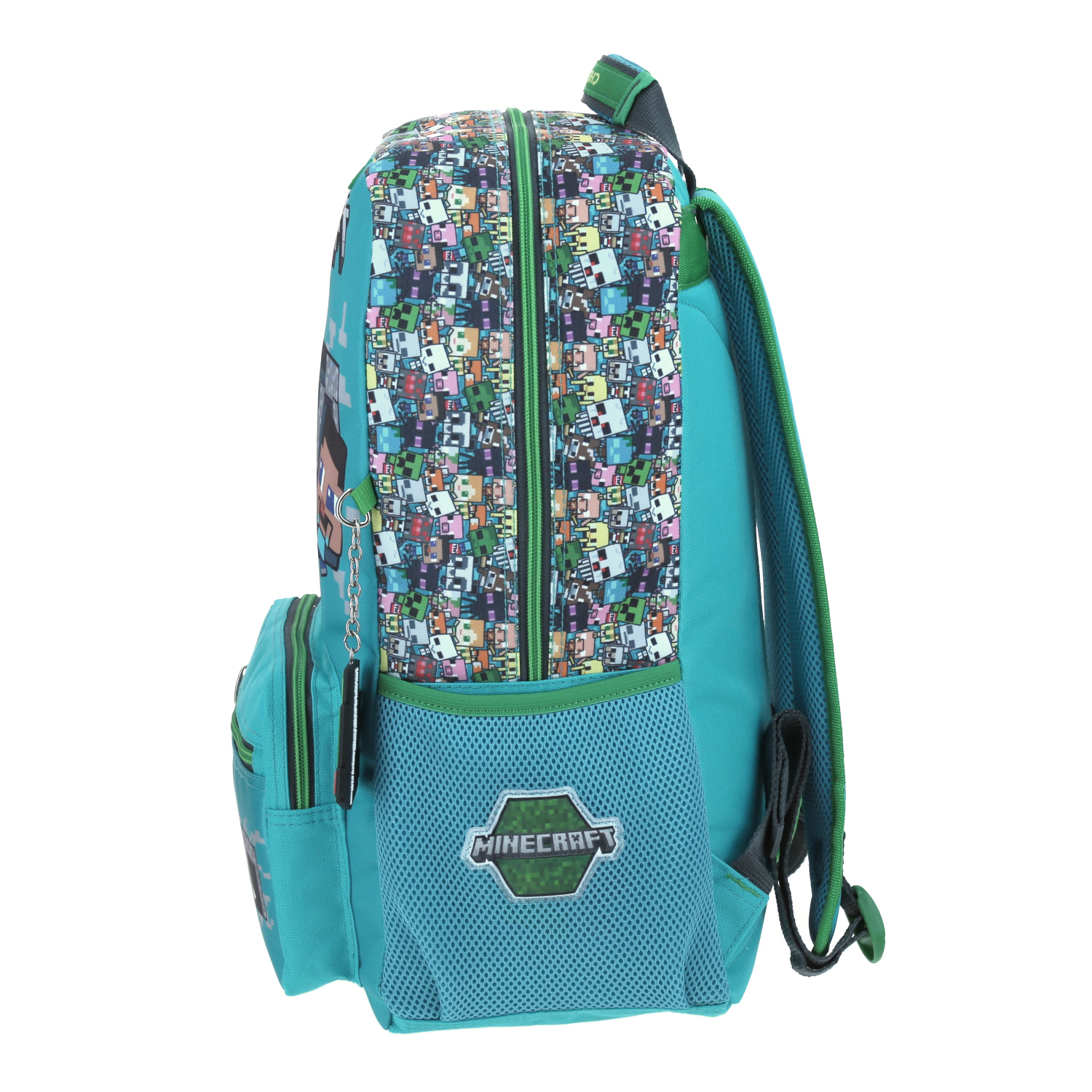 Mochila Escolar Grande Chenson Primaria Minecraft Zombie MC65606-9 Graviola