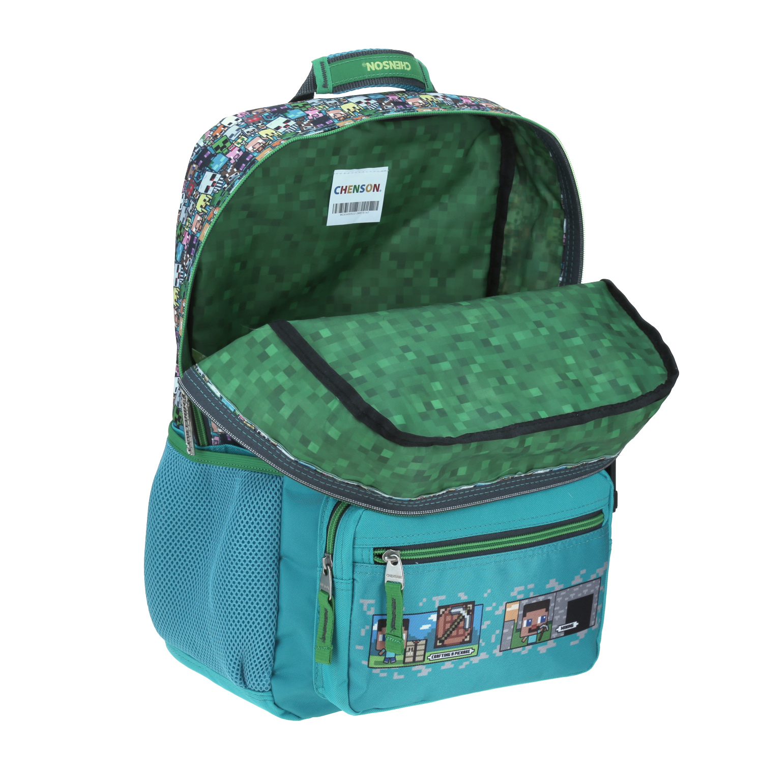 Mochila Escolar Grande Chenson Primaria Minecraft Zombie MC65606-9 Graviola