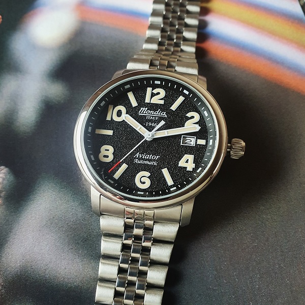 Reloj Mondia Italy - 1946 Aviator Automático - Caballero - Acero 316 L - 42 mm - Made in Italy